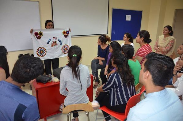 Velvet embroidery workshop for Fashion Design students