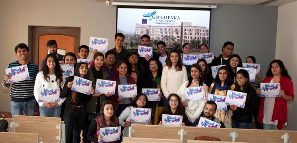 Students of GD Goenka School of Communication awarded a Certificate of Appreciation