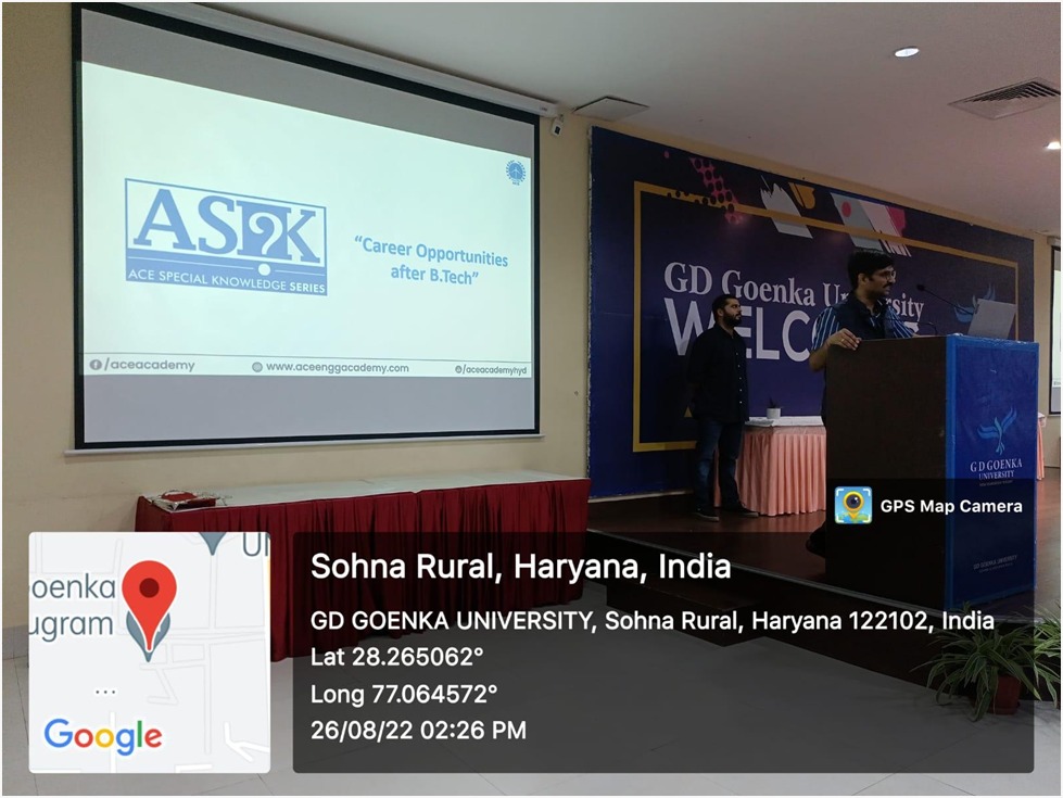 Report of Career Guidance “Opportunities after B Tech”