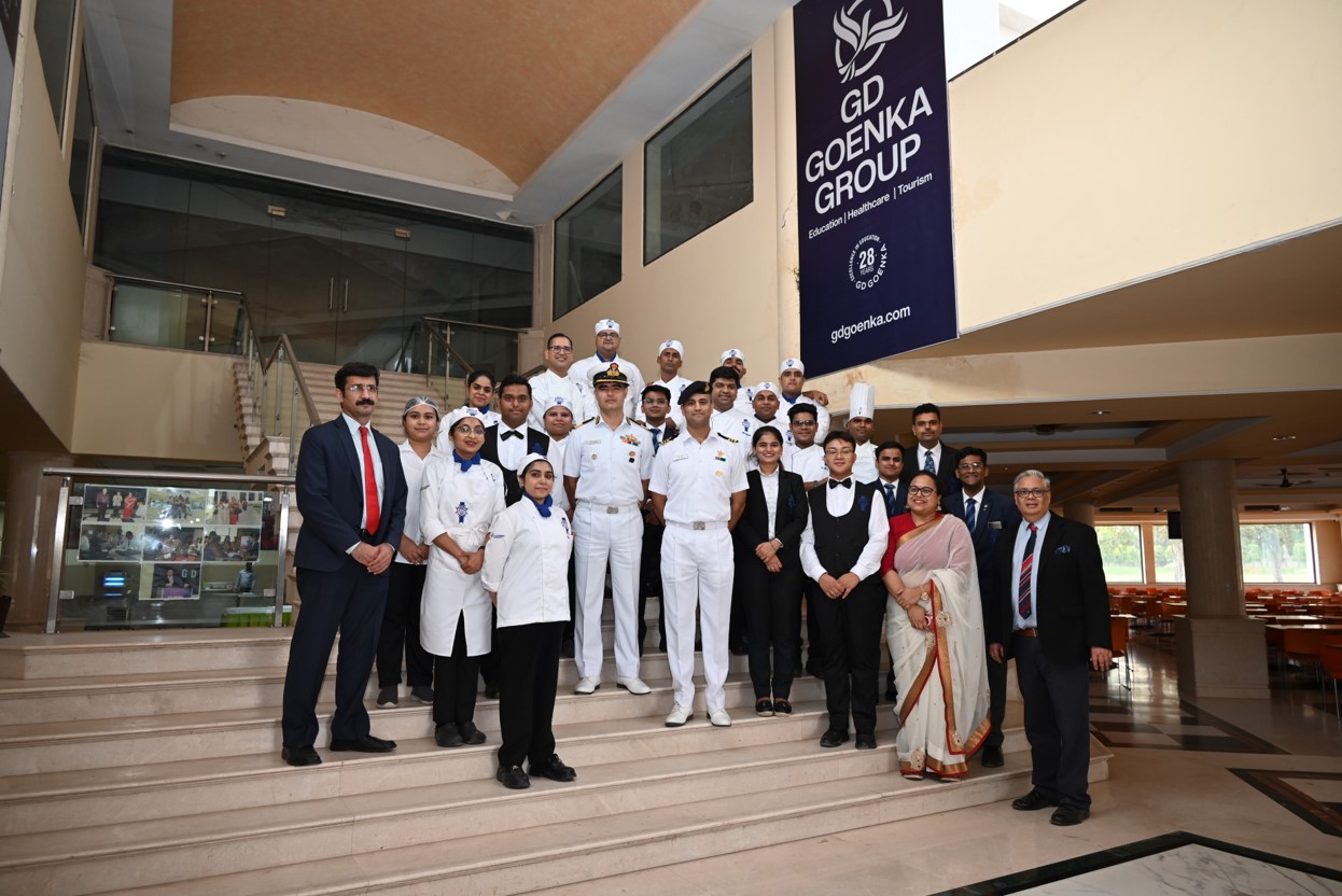 INS Hamla visit to SoHT and GD Goenka University