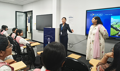 Students from Convent of Jesus and Mary Visited the Department of Psychology at GD Goenka University