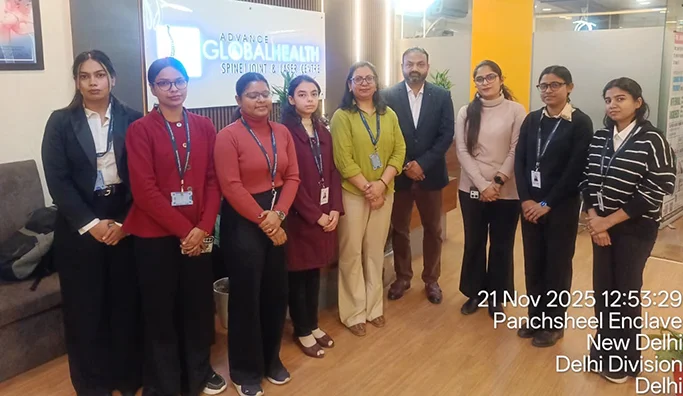 Industrial visit of MPT students to Advance Global Health Joint, Spine and Laser Centre, New Delhi
