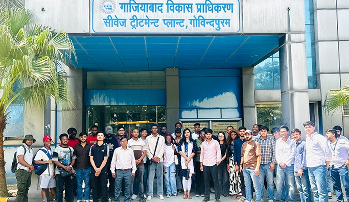 Educational visit of B. Tech Civil Engineering student.Sewage Treatment Plant, Govind Puram, Ghaziabad