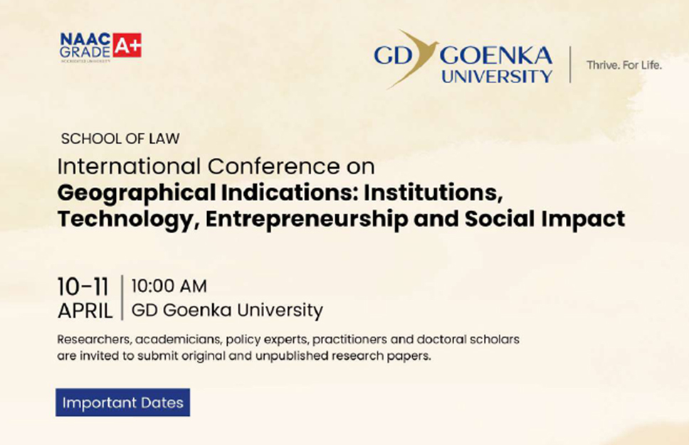 International Conference on Geographical Indications: Institutions, Technology, Entrepreneurship and Social Impact (Hybrid)